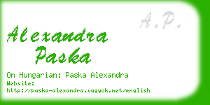 alexandra paska business card